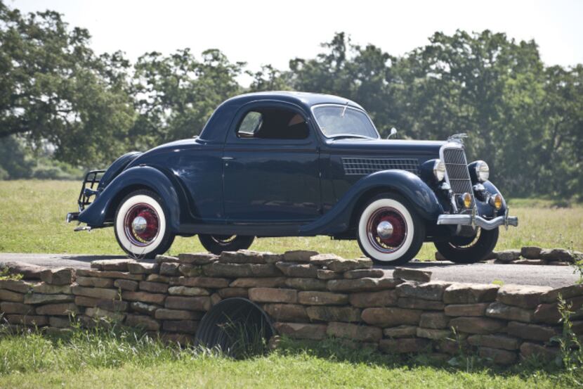 A fully optioned 1935 Ford Deluxe three-window coupe finished in Washington blue is among...