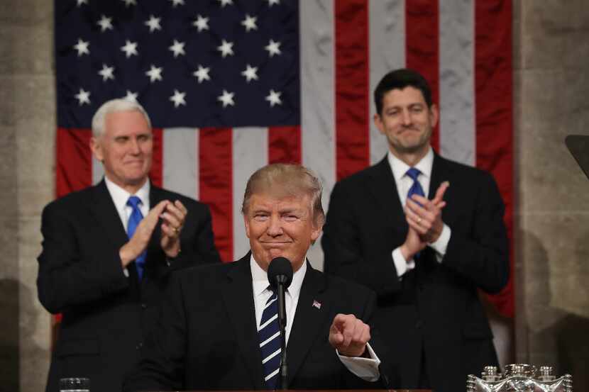 When President Donald Trump deliver his first address to a joint session of Congress, tax...