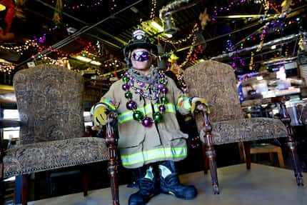 Why's there a tiny firefighter statue right when guests walk in? Dunno. It came from a...