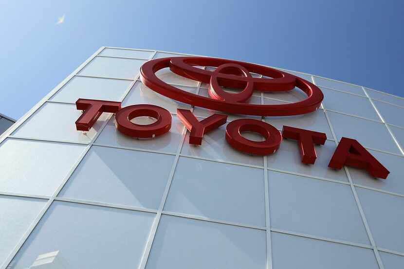 ORG XMIT: 98881597 DALY CITY, CA - MAY 11:  The Toyota logo is displayed on the exterior of...