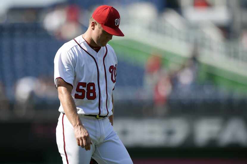 FILE - In this July 24, 2016, file photo, Washington Nationals relief pitcher Jonathan...