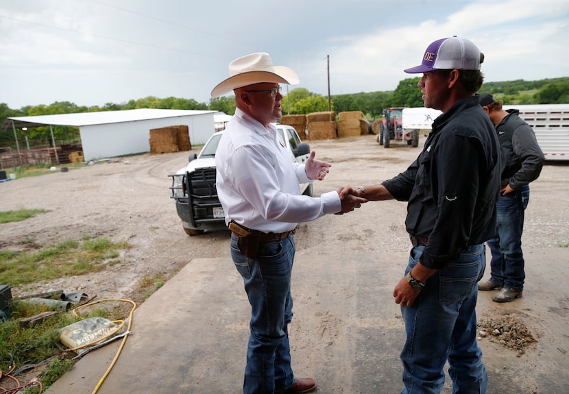 Special Ranger John Bradshaw (left) of the Texas and Southwestern Cattle Raisers Association...