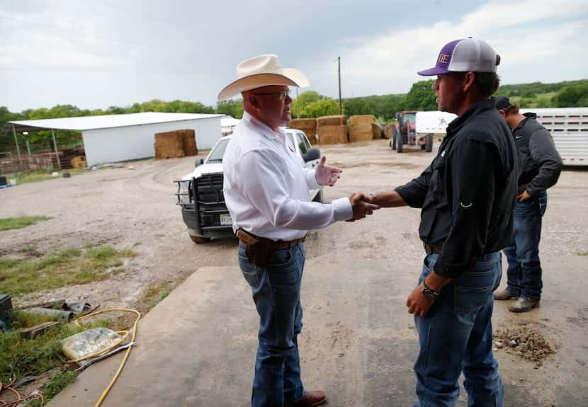 Special Ranger John Bradshaw (left) of the Texas and Southwestern Cattle Raisers Association...