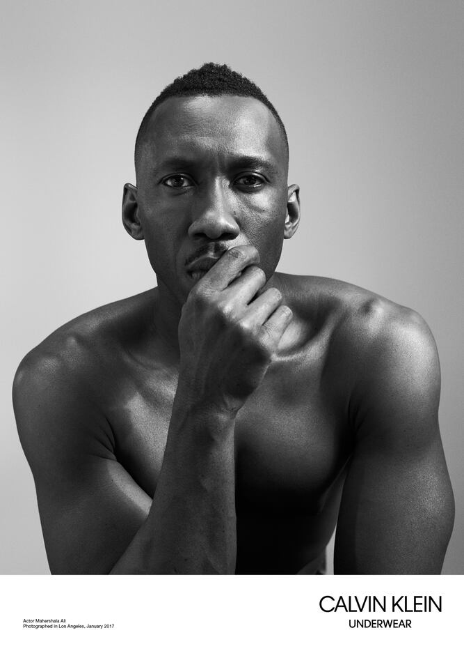 Mahershala Ali in an image from the new underwear campaign for Calvin Klein.