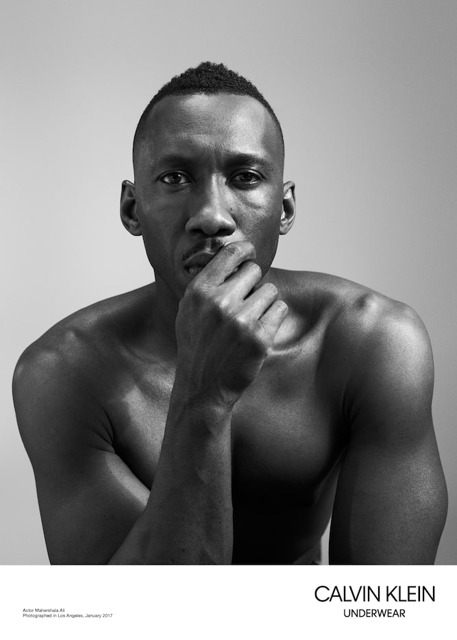 Mahershala Ali in an image from the new underwear campaign for Calvin Klein.