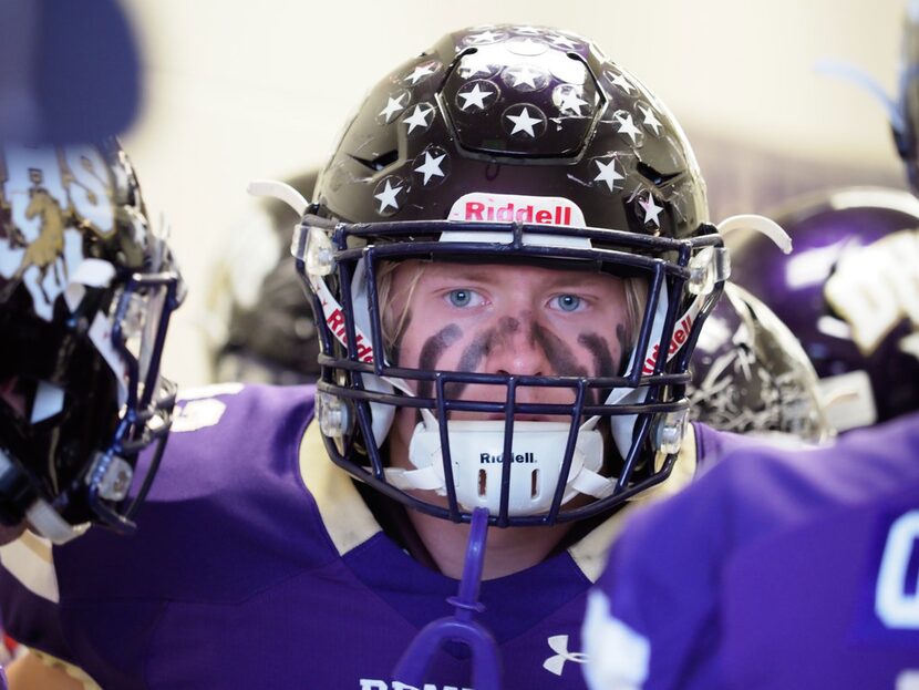 Denton High School football team prepares for their game against Wichita Falls at Bronco...