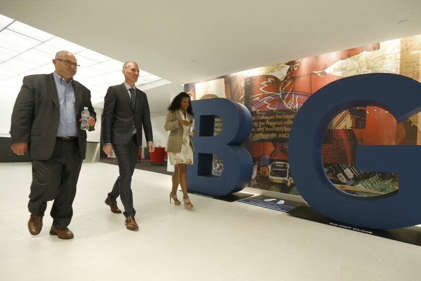 Frank Librio (left), spokesperson, Phillip Jones, CEO of the Dallas Convention and Visitors...