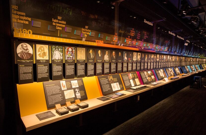 The American Voices Gallery at the new American Writers Museum in Chicago. 