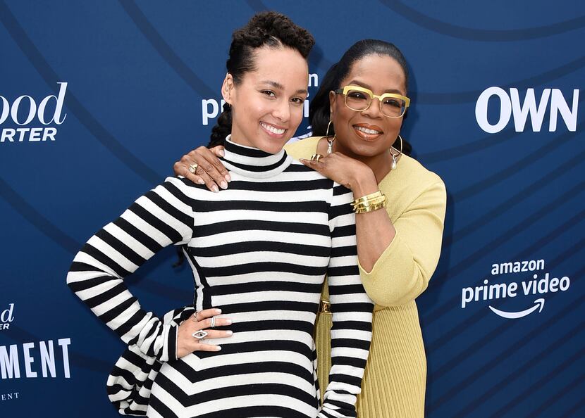 Alicia Keys (left) and Oprah Winfrey have become close friends, and Keys released her book...