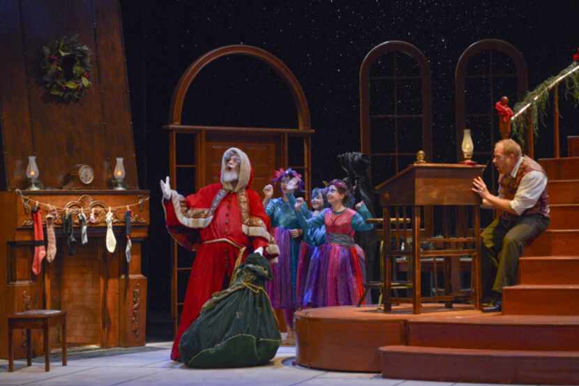 "'Twas the Night Before Christmas" at Dallas Children's Theater. Shown here, left to right:...