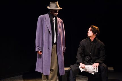 JR Bradford as  The Old Man and Omar Padilla as  a starving writer in "An Evening with Two...