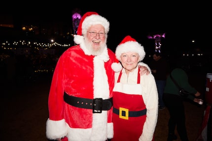 Meat Santa and Mrs. Meat Claus — those are Meat Fight co-founder Alice Laussade's parents —...