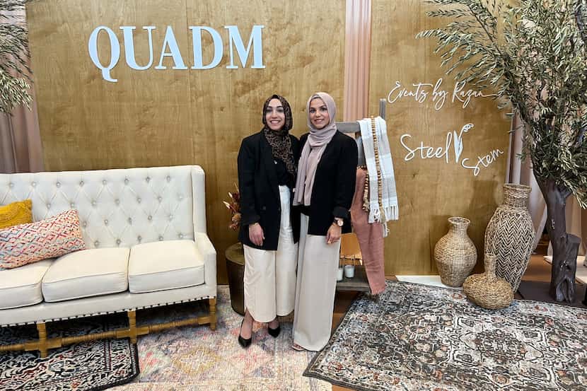 Lubna Saadeh, left, and Shahzia Rahman, right, at the 2022 QUADM market.