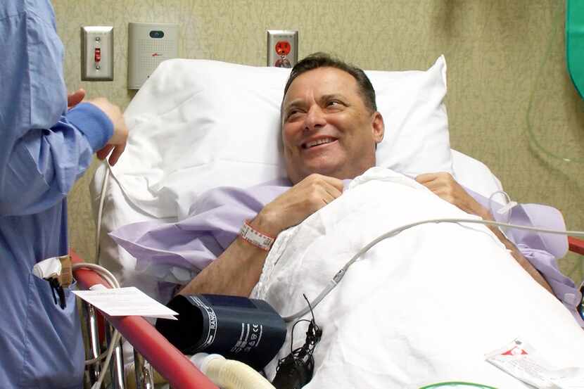 Former Texas A&M and Kentucky basketball coach Billy Gillispie gets prepared for his kidney...