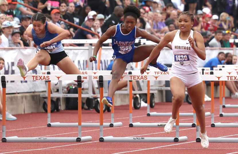 Frisco Heritage’s Kaylah Braxton among Dallas-area hurdlers to claim 5A UIL state gold