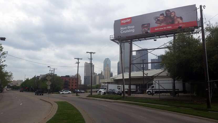 A Squirt billboard appears in downtown Dallas near Deep Ellum. 