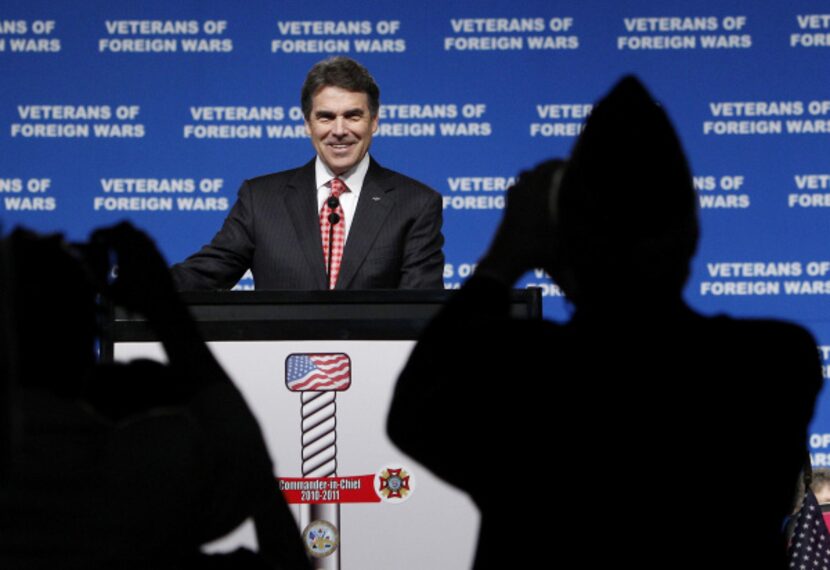 Rick Perry talked about his father at an August convention: “He served as a tail gunner in...