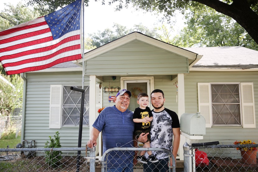 Frank De Leon (left) is one of four generations of his family to live in the La Bajada...