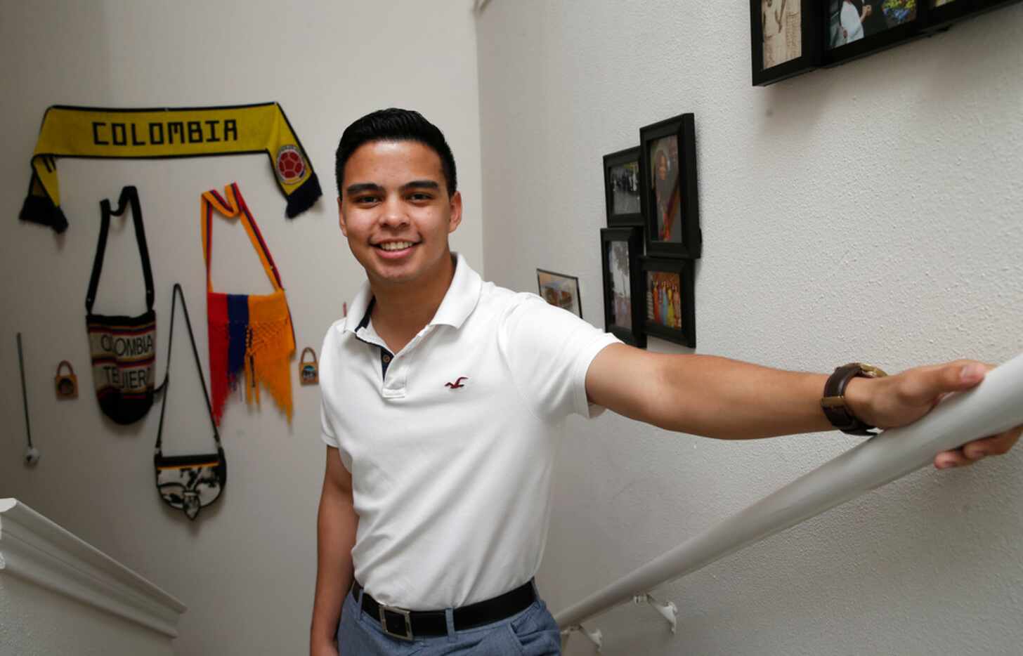 Christian Quintero poses for a portrait at his home in Richardson, Texas, on Thursday, June...