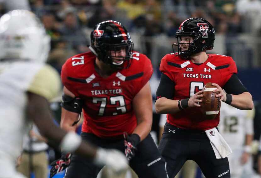 Texas Tech Red Raiders quarterback McLane Carter (6) looks to make a pass during the second...