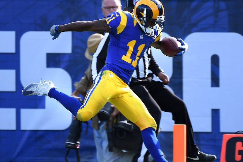 Los Angeles Rams wide receiver Tavon Austin (11) scores a touchown against the San Francisco...