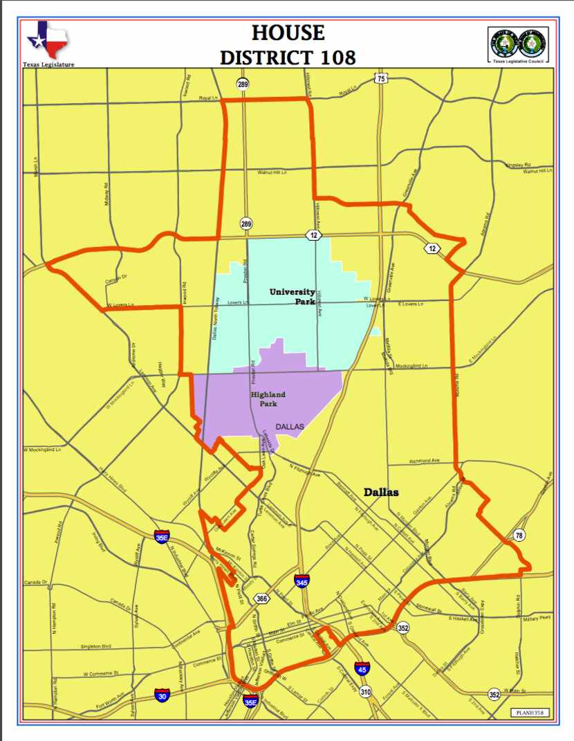 Mapa del distrito 108