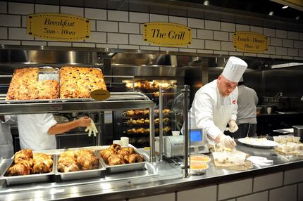 At The Grill, one station inside Eatzi's, chefs sell homey dishes such as macaroni and...