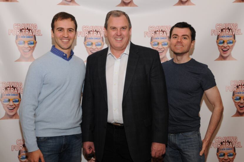 From left: Director and co-writer Andy Sandberg, producer Jim Strong and co-writer Greg...