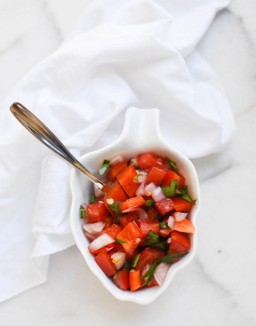 Tomato and Red Bell Pepper Salad 
