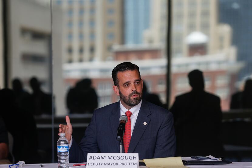 Dallas City Council member Adam McGough, the chair of the Public Safety Committee, sent a...