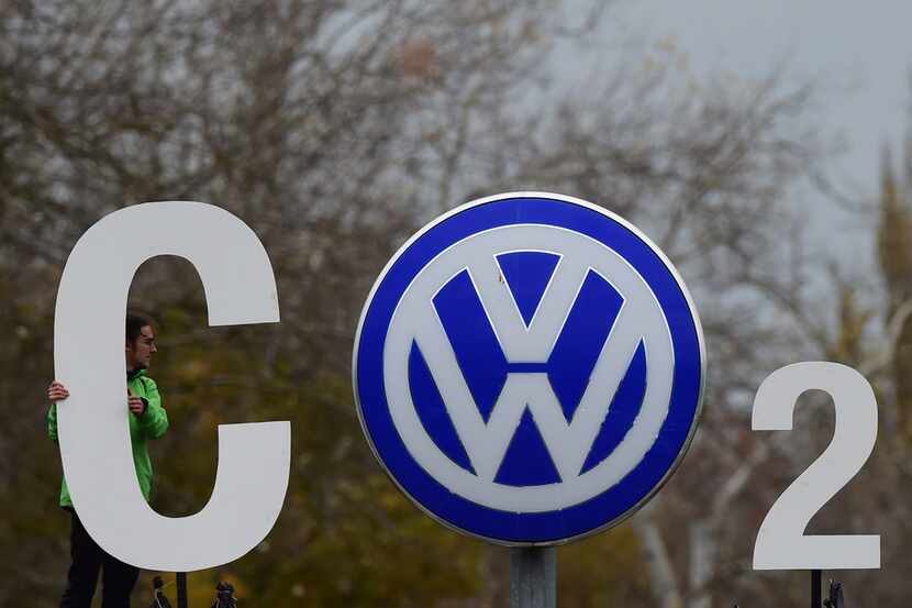 Greenpeace protests Volkswagen over its cheating on emissions tests on 11 million diesel...