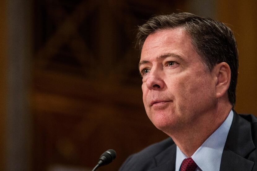 James Comey, director of the FBI, speaks during a Senate Homeland Security and Governmental...