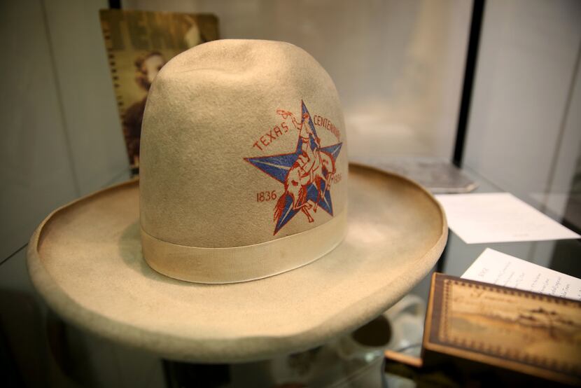 A commemorative hat from the Texas Centennial Exposition in 1936 worn by oil tycoon H.L. Hunt.