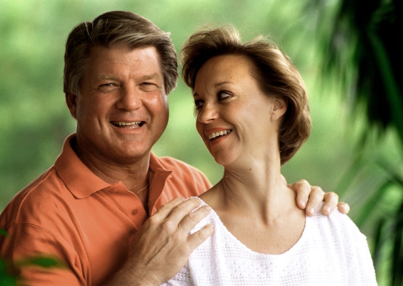 Jimmy Johnson at his home in Tavernier with his wife Rhonda Rookmaaker   / Miami Herald...