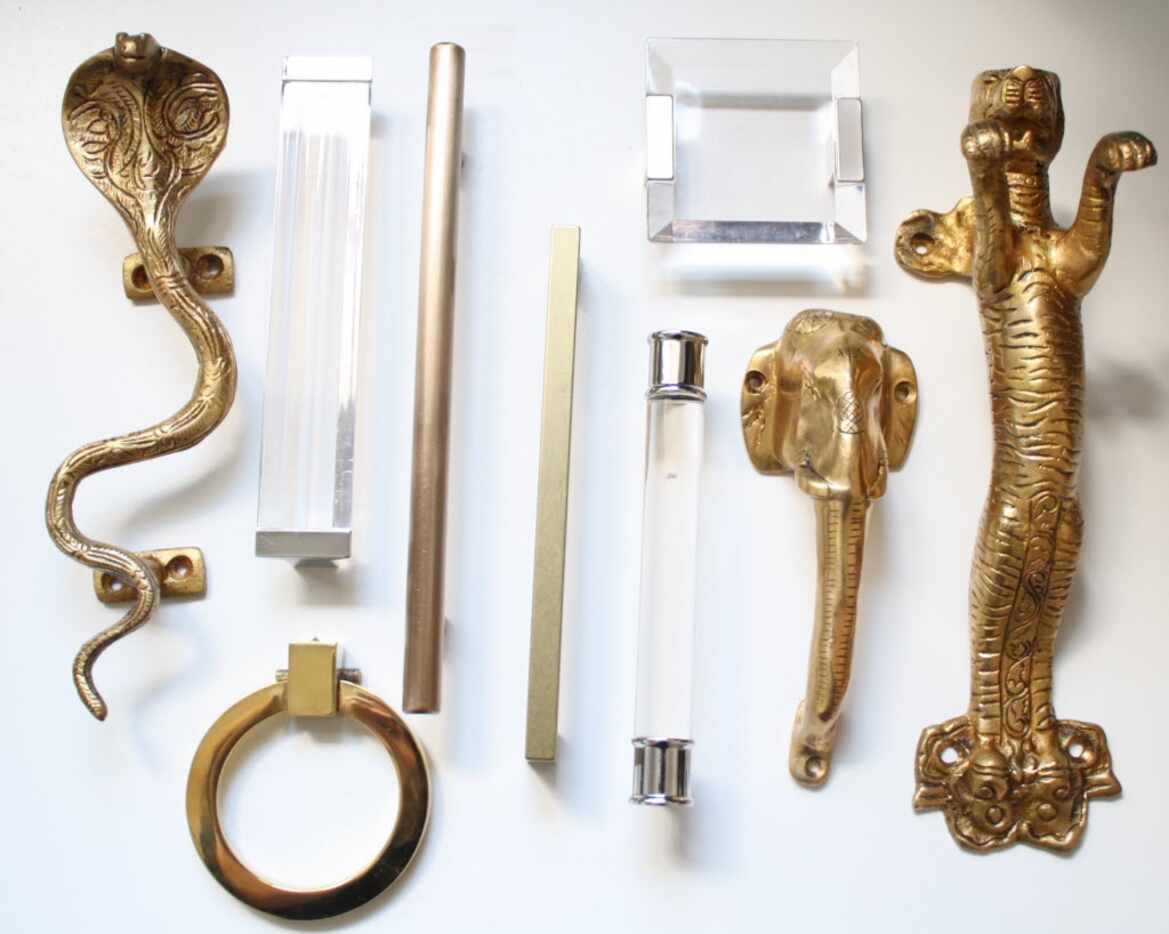 Assorted hardware and pulls in gold, silver and brass at Scout Design Studio