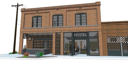 Rendering of the hostel planned for Deep Ellum