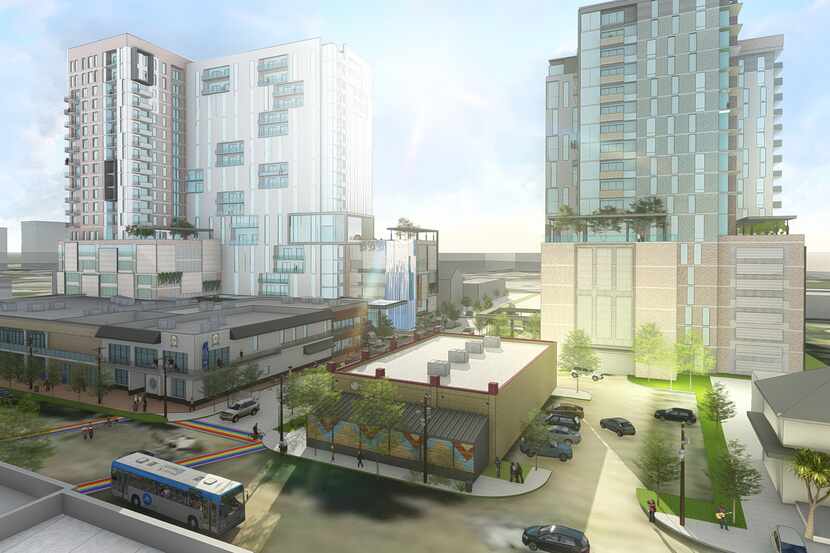 Two high-rises in the works at the Oak Lawn crossroads would preserve existing buildings.