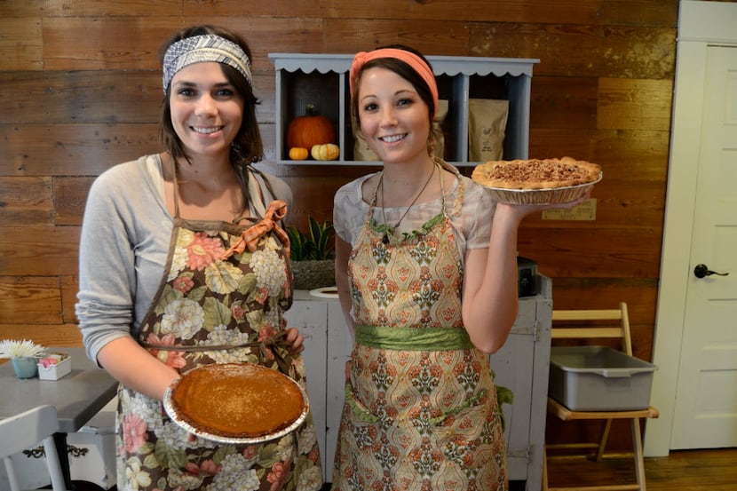 Entrepreneurs Megan Wilkes (left) and Mary Sparks started Emporium Pies.