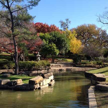 The Japanese Garden at Kidd Springs Park in Oak Cliff.