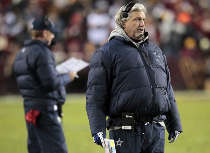 Dallas Cowboys defensive coordinator Rob Ryan on the sidelines in a game against the...