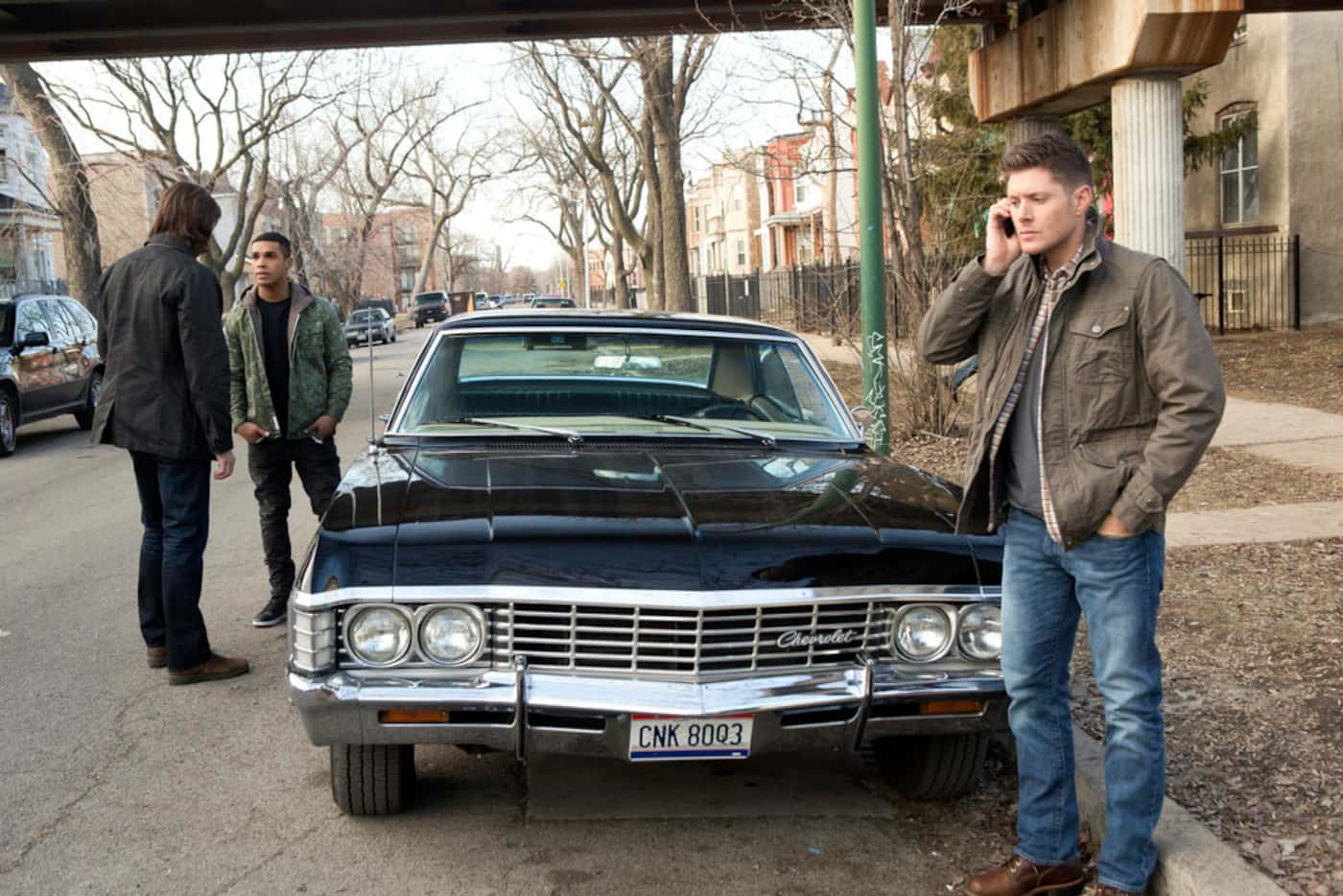 This is the proper way to use a cell phone while driving, says Jensen Ackles. Jared...