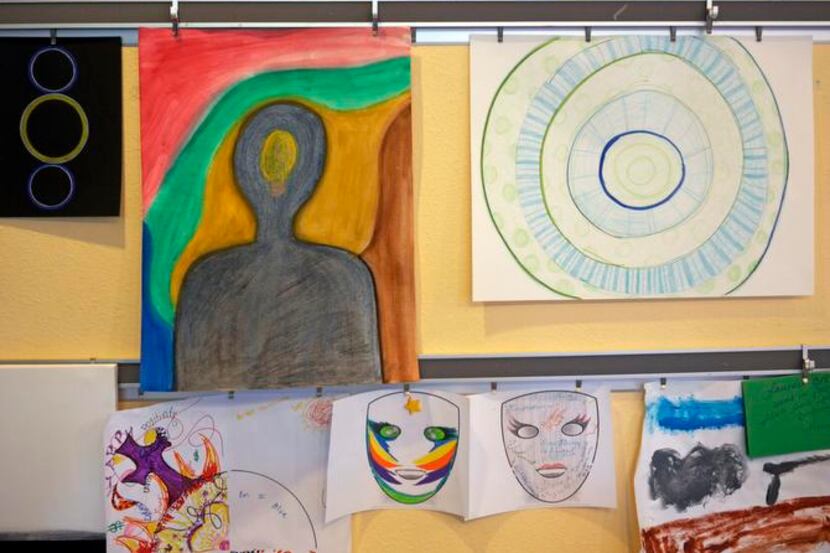 
Art made by The Art Station clients can be found through out the facility. Photographed...