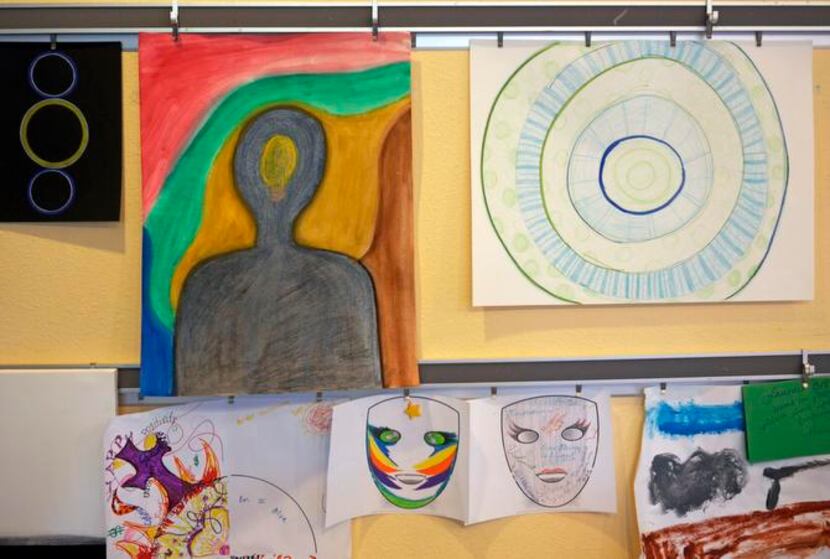 
Art made by The Art Station clients can be found through out the facility. Photographed...