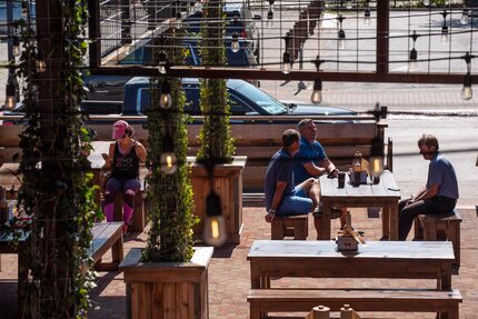 Terry Black's patio has lots of room for groups.