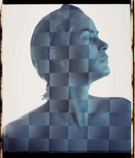 Ellen Carey's "Self-portrait," a 1984 dye diffusion transfer print, is featured in the...