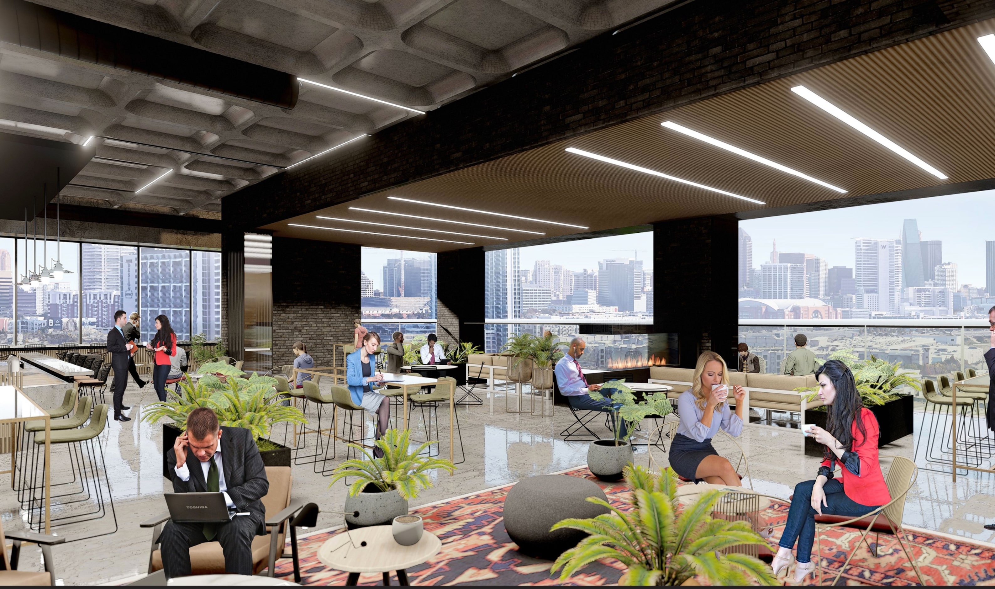 The new building will have a tenant lounge on the ninth floor.