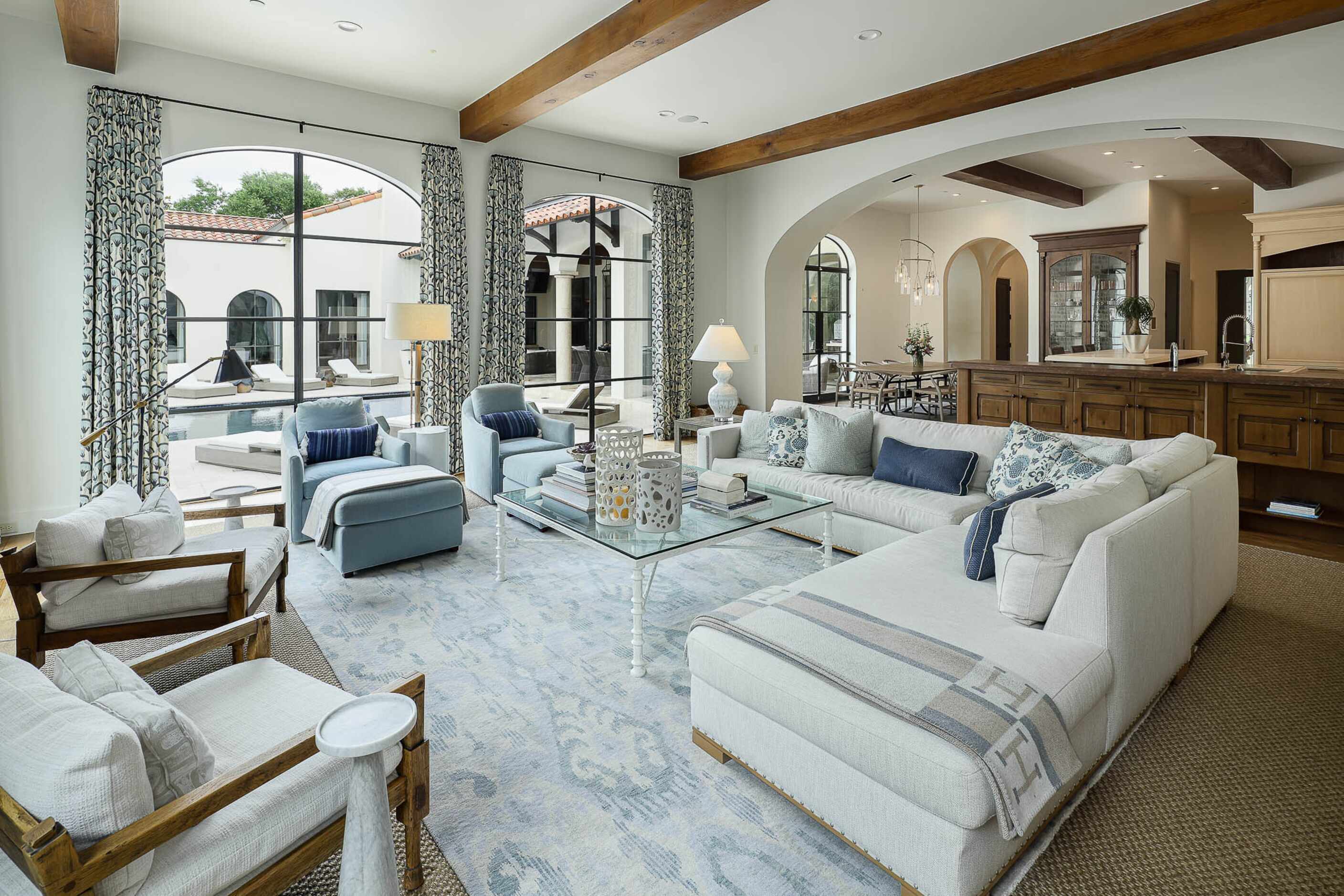 A recently renovated Mediterranean-style estate in Preston Hollow hit the market with an...