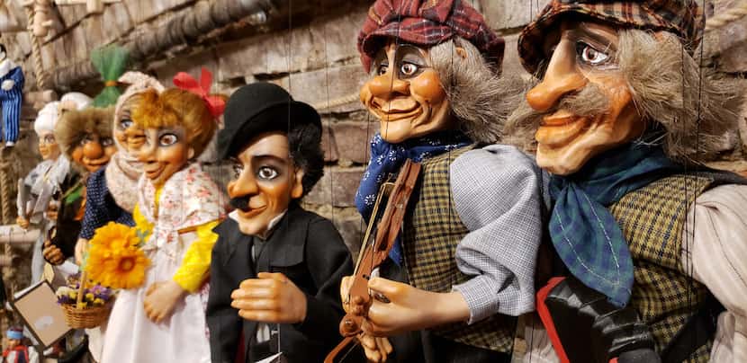 The Czech Republic is known for its quality puppets, such as these at a store in the Old...