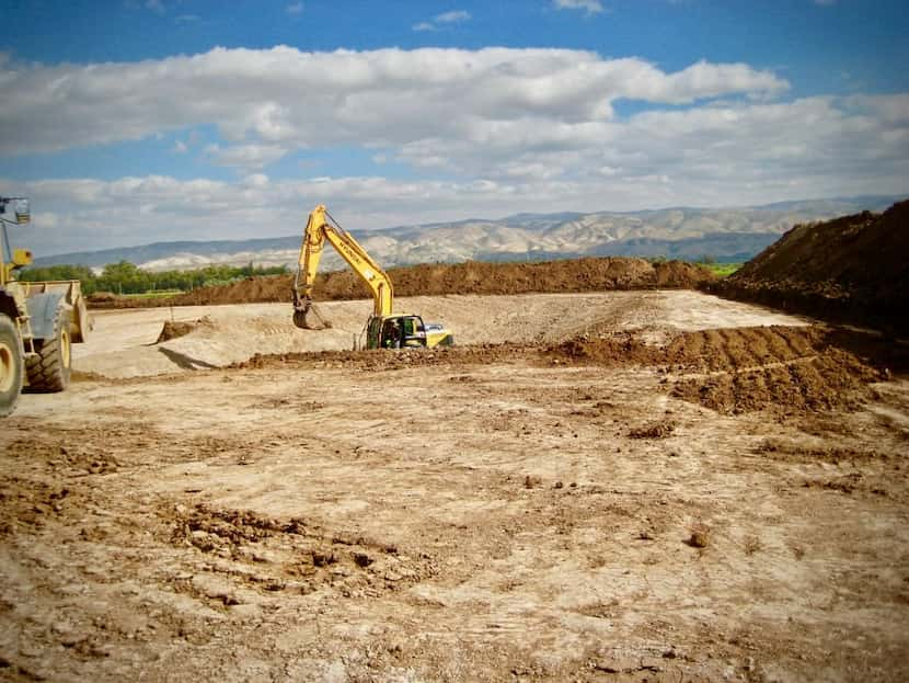 Zion's latest drilling site in the Megiddo-Jezreel Valley being prepared in January.