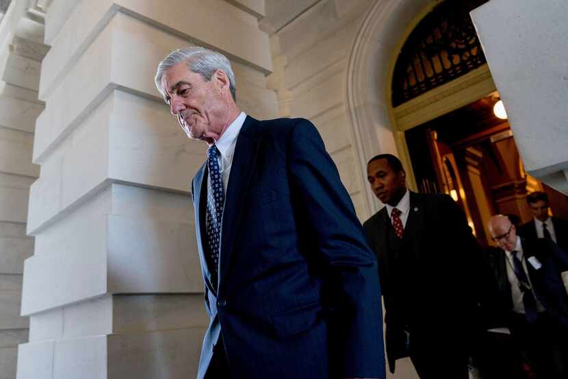 In this June 21, 2017, file photo, former FBI Director Robert Mueller, the special counsel...